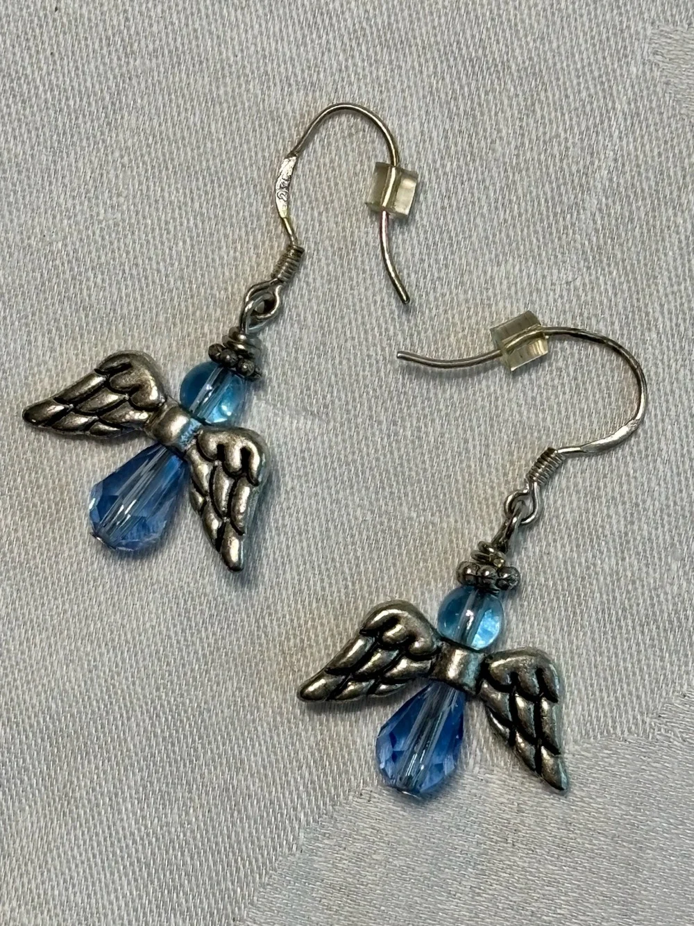 Sterling Silver Angel Wings Earrings